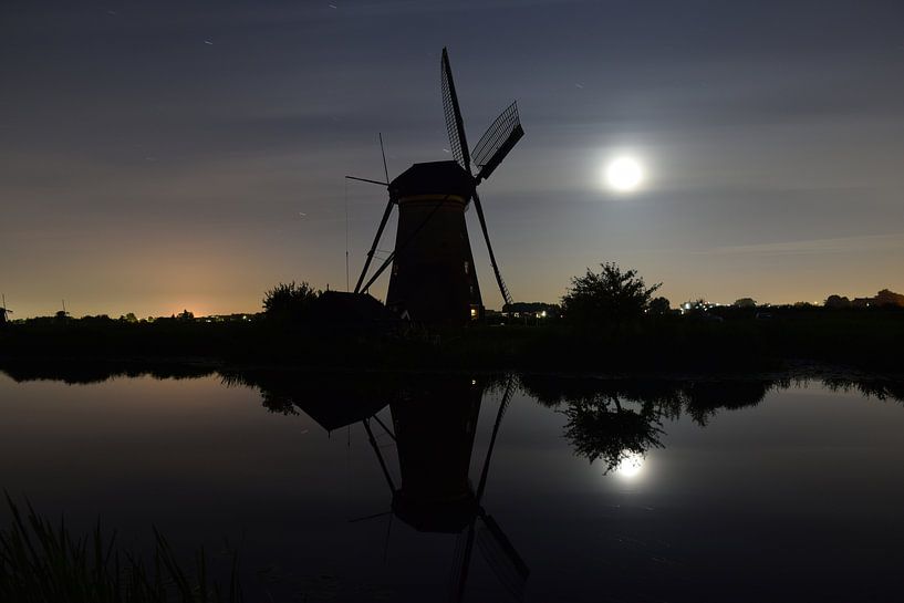 Nacht in Kinderdijk von Nico Dam