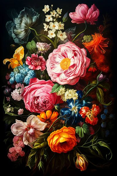 Fiery Floral Splendour by ByNoukk