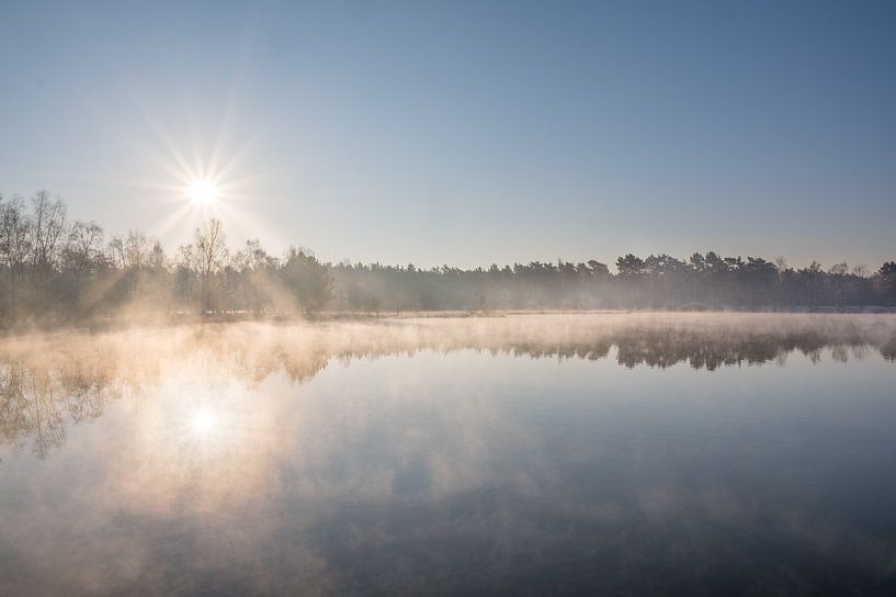 Serene sunrise on the Tevernerheide by John van de Gazelle fotografie