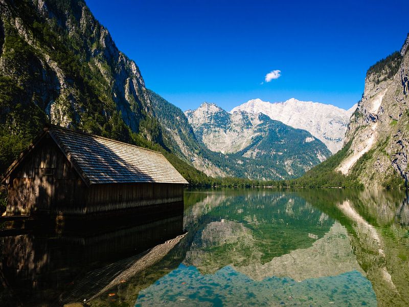 Schönau am Königssee (Berchtesgaden National Park) - View from the upper lake to the Alps by Aurica Voss