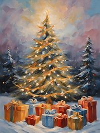 Christmas tree with presents by Kim Karol / Ohkimiko