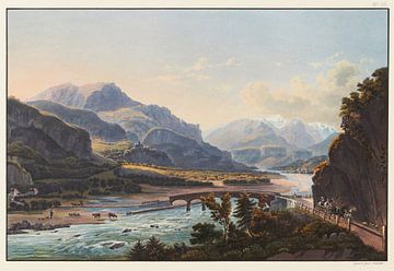 Ingang van het Domletschg-dal genomen nabij de Ortensteinbrug, Johann Ludwig Bleuler