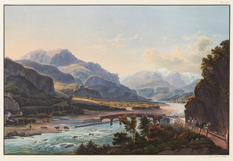 Entrance to the Domletschg valley taken near the Ortenstein bridge, Johann Ludwig Bleuler by Masterful Masters