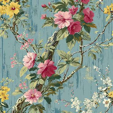 Bloom | Vintage Floral Art by Wonderful Art