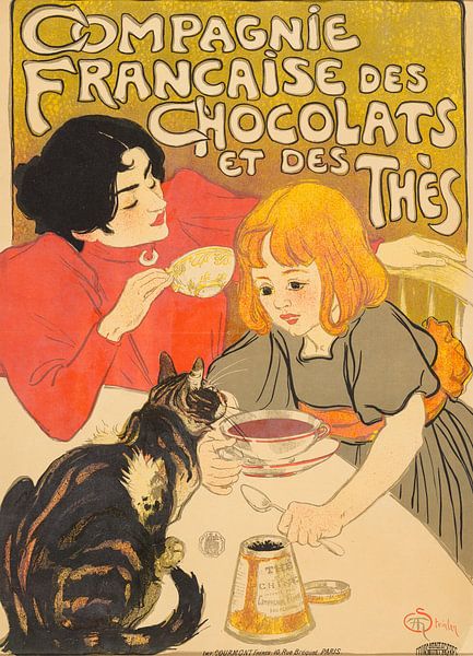 French Chocolate and Tea Company, Théophile Alexandre Steinlen by Masterful Masters