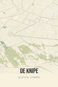 Alte Karte von De Knipe (Fryslan) von Rezona