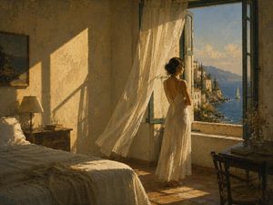 Morning Light by the Sea – Mediterranean Wall Art