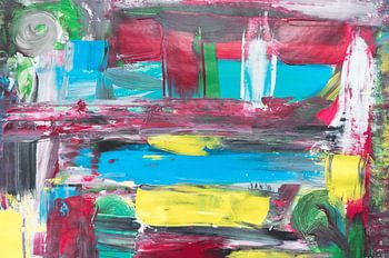 Turquoise et rouge