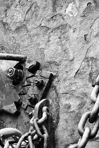 Minimalismus Kunst Fotografie Rusty Schiff Wand schwarz und weiß