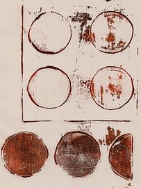 Terra and cream. Minimalist abstract art. Geometry. by Dina Dankers