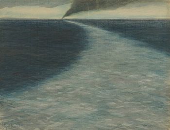 Léon Spilliaert - Marine met kielzog (1902)