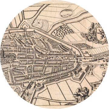 Plattegrond van Zierikzee (Zeeland) van anno ca 1696 van Gert Hilbink