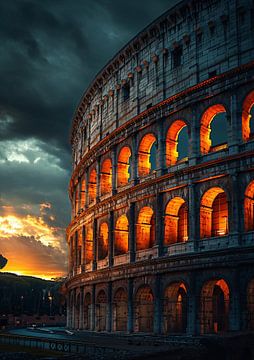 Het gouden uur in Rome van fernlichtsicht