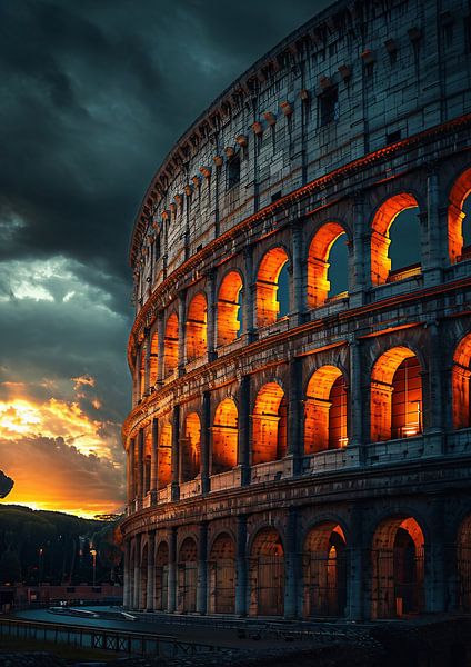 Het gouden uur in Rome van fernlichtsicht