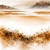 Minimalistische Aquarelllandschaft 06 von Jack Schoneveld