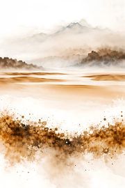 Minimalist watercolour landscape 06 by Jack Schoneveld