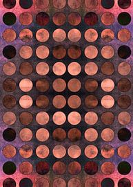 MELANGE of Blue-Coral-Rust no2a by Pia Schneider