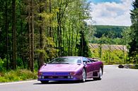 Lamborghini Diablo beim Fahren auf einer Landstraße von Sjoerd van der Wal Fotografie Miniaturansicht