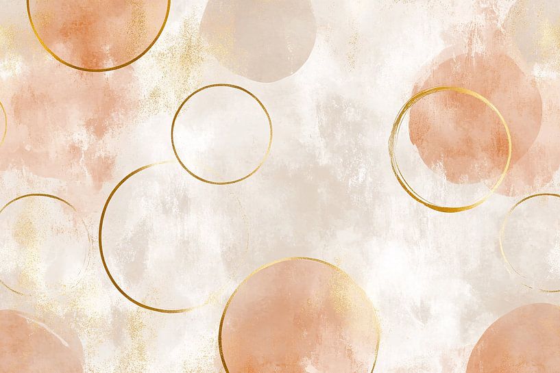 Minimalist circles with gold accents by Imperial Art House