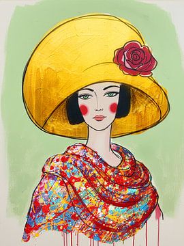 Goldener Hut von Ingrid van der Meer