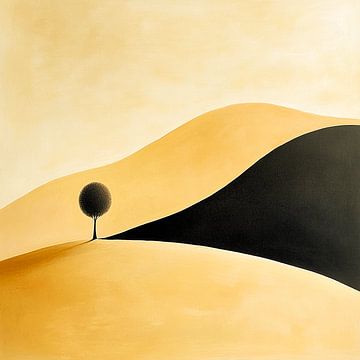 Der Baum zwischen Licht und Schatten