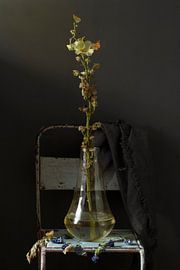 Stilleben 'Stockrose gelb mit blau' von Willy Sengers