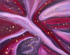 Nebula – abstract painting in burgundy and purple