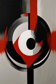 Monochromatische Dynamiek met Rode Accenten van Art & Soul Creations