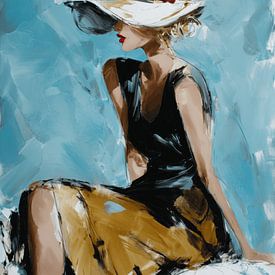 Sea Breeze, woman with sun hat by Studio Allee