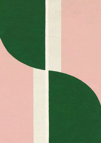 Minimalistische overlappende halve cirkels