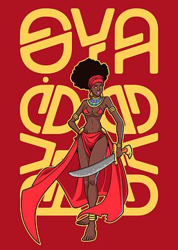 Oya - Krijger Orisha van storm en verandering van Pixelbull Design