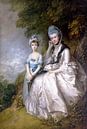 Hester, Gräfin von Sussex, und ihre Tochter, Lady Barbara Yelverton, Thomas Gainsborough. von Meisterhafte Meister Miniaturansicht