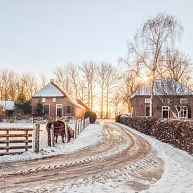 Sneeuw boerderijen van Maik Jansen