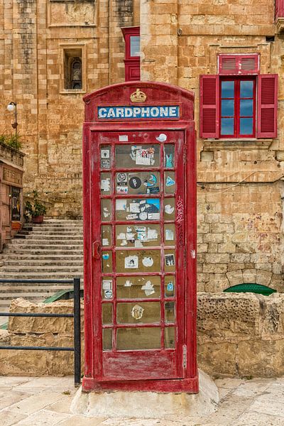 Magical Malta phone box, Valletta by Marielle Leenders