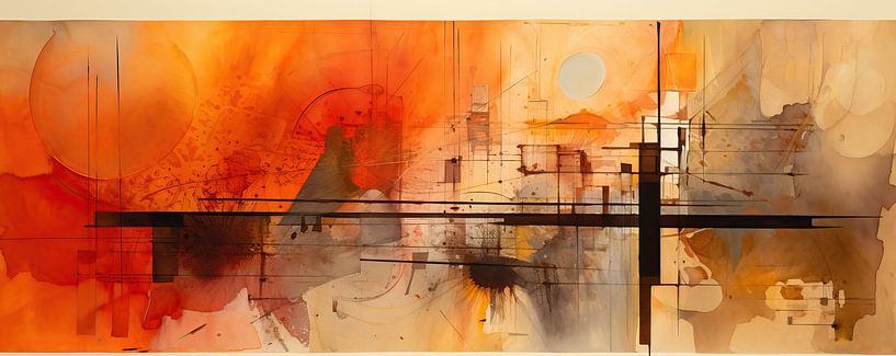 Abstrakt in Waterverf 169946 van Abstract Schilderij