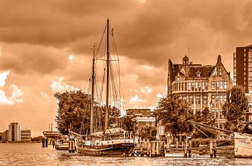 Ferry Harbour and Western Quay by Frans Blok