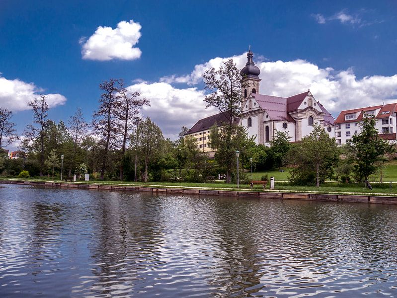 DE - Baden-Wurttemberg : Groggensee with view to St. Blasius Ehingen van Photoart-Naegele