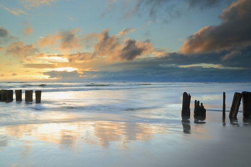 Ameland op zijn mooist bij zonsondergang.