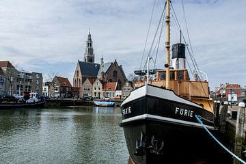 Maassluis-Great Church and the Furie by Hans Blommestijn