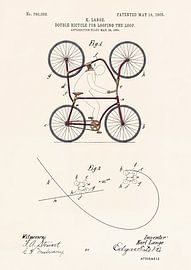 Vintage Acrobatic Bicycle Patent 1905 – A Whimsical Technical Drawing on Vintage Paper