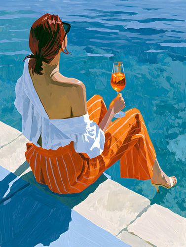 Mediterranean Wine by the Water