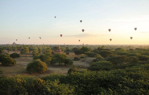 Hot Air Balloons above Bagan, Myanmar