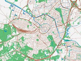 Karte von Amersfoort im Stil von Urban Ivory von De Kaartenwinkel