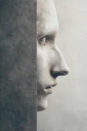 abstract fictief muur portret vrouw