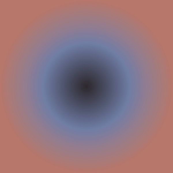 70s abstract gradient in coral pink and neon blue by Dina Dankers