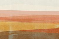 Abstract Minimalist Landscape in pink, yellow, burnt orange