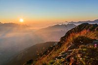 Summer sunset in the mountains