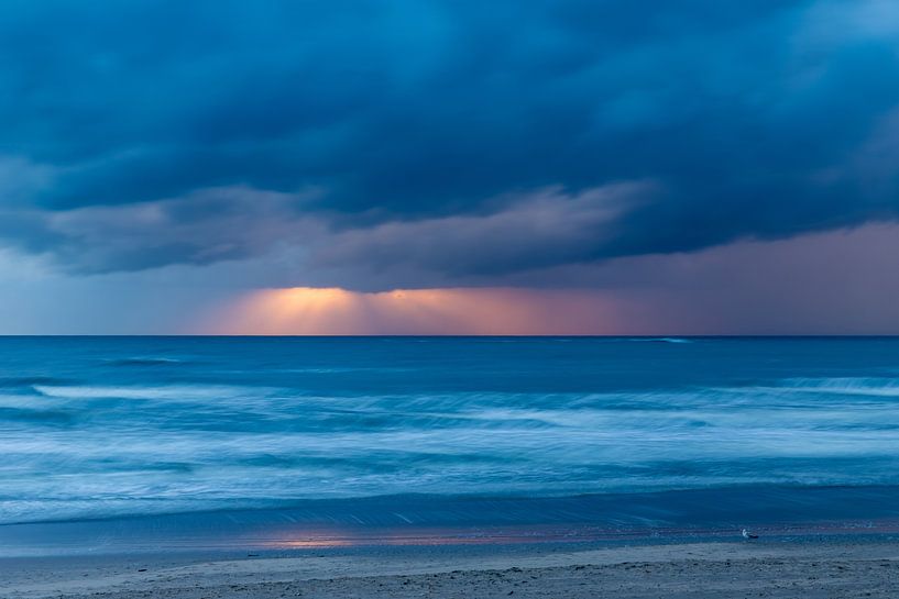 Strand Noordwijk bei Sonnenuntergang von Yanuschka | Fotografie Noordwijk