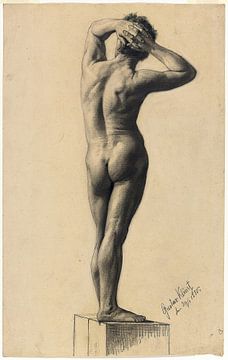 Gustav Klimt - Nu masculin (1880) sur Peter Balan