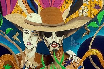 Popart portraits-headgear by Ton Kuijpers
